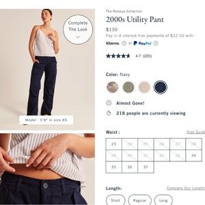 Abercrombie & Fitch Sold Out 2000s Utility Pant Navy Cargo Pant